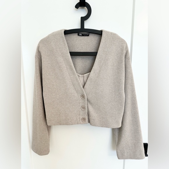 Zara Soft Touch Cardigan and Bralette Set - Picture 2 of 3